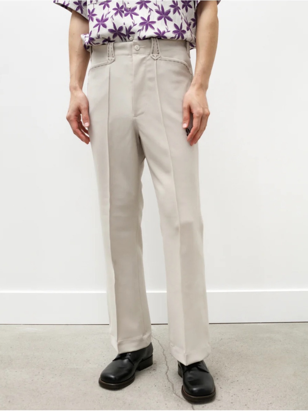 Needles Light Beige Straight-Leg Dress Pants